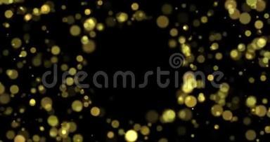 金色光波克效应与金色粒子和闪闪发光。 装载